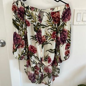Floral off the shoulder blouse